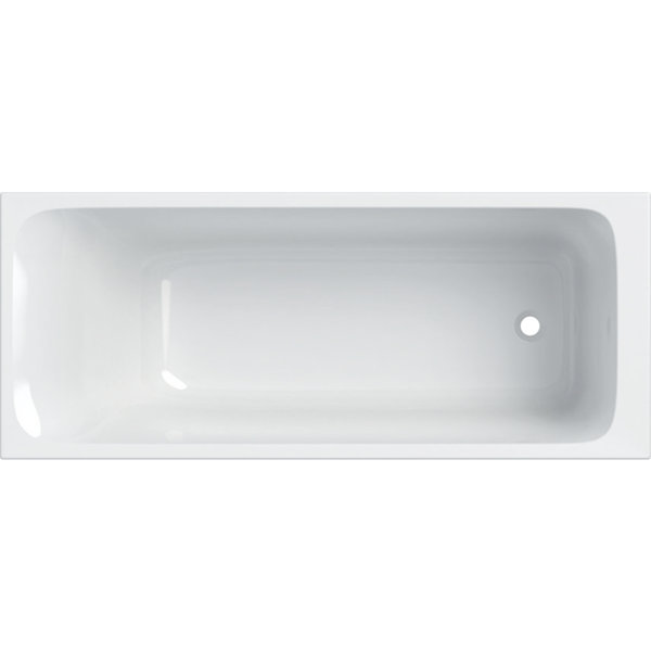 Geberit rectangular bathtub Tawa, 170 x 70 cm, narrow rim, white/glossy