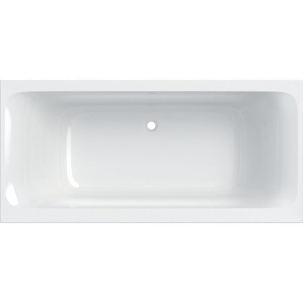 Geberit rectangular bathtub Tawa, 190 x 90 cm, narrow rim, Duo, white/glossy