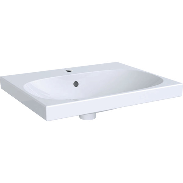 Geberit Acanto washbasin 500620, with tap hole, with overflow, 600x480mm