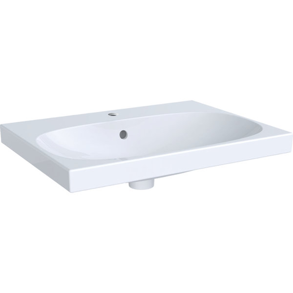 Geberit Acanto washbasin 500621, with tap hole, with overflow, 650x480mm