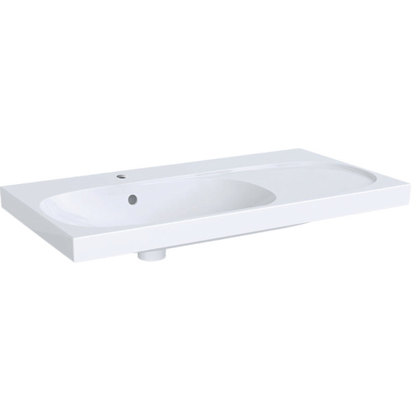 Geberit Acanto wash basin 500625, shelf right, with tap hole, with overflow, 900x480mm