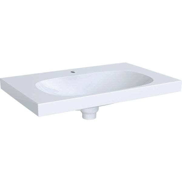 Geberit Acanto wash basin 500630, with tap hole, with invisible overflow, 750x480mm