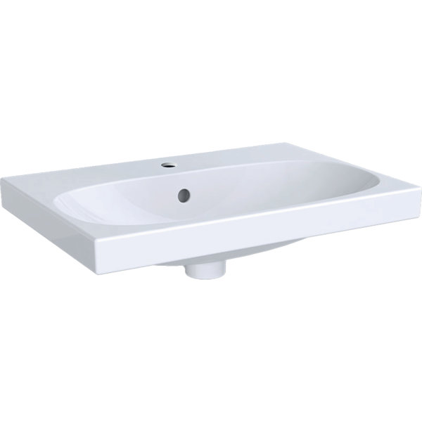 Geberit Acanto Wash basin Compact 500631, with tap hole, with overflow, 600x420mm