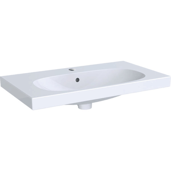 Geberit Acanto Wash basin Compact 500632, with tap hole, with overflow, 750x420mm