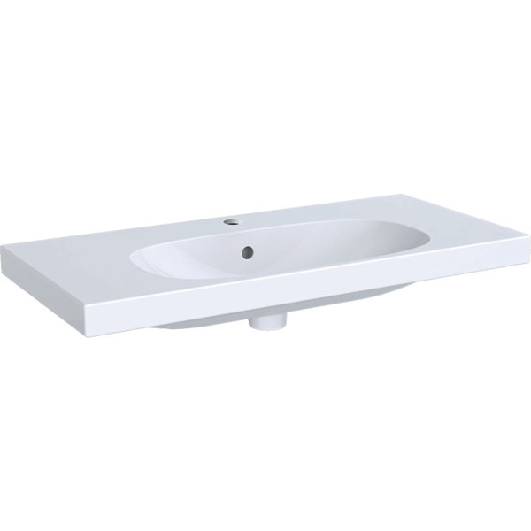 Geberit Acanto Wash basin Compact 500633, with tap hole, with overflow, 900x420mm