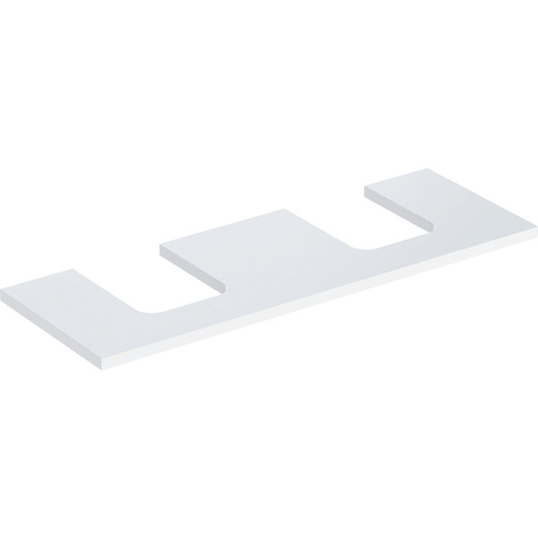 Geberit ONE washbasin plate, cut-out double, for countertop washbasin bowl shape, 135x3x47cm, 505.27...