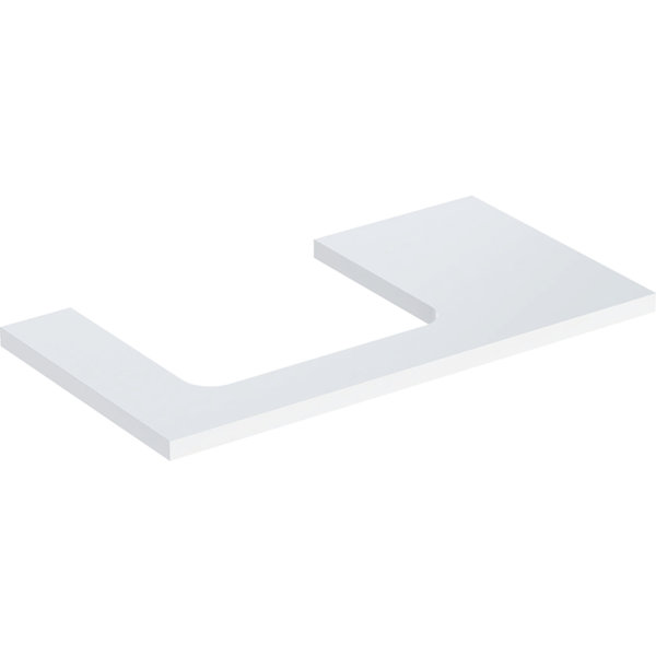 Geberit ONE washbasin plate, cut-out left, for countertop washbasin, 90x3x47cm, 505.303.00.