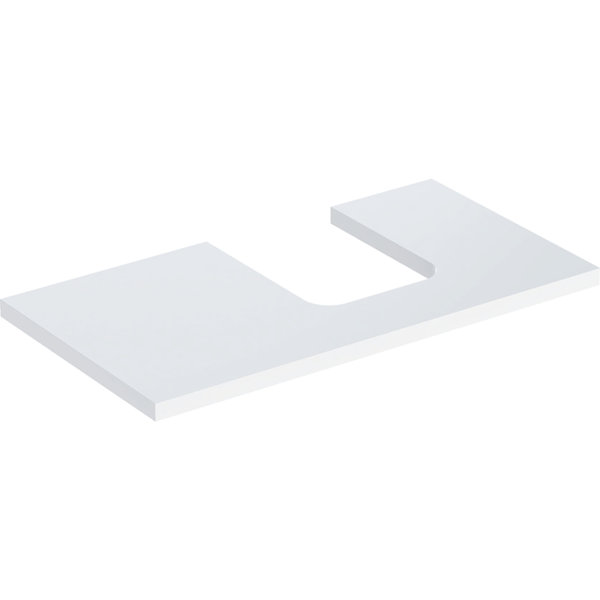 Geberit ONE washbasin plate, cut-out right, for countertop washbasin bowl shape, 90x3x47cm, 505.313.00.