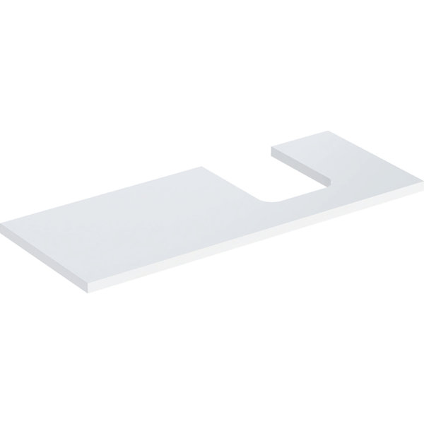 Geberit ONE washbasin plate, cut-out right, for countertop washbasin bowl shape, 120x3x47cm, 505.315.00.