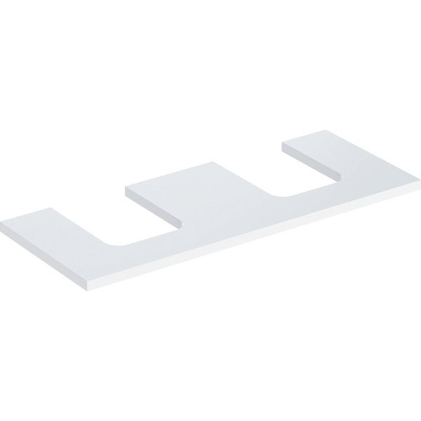 Geberit ONE washbasin plate, cut-out double, for countertop washbasin bowl shape, 120x3x47cm, 505.335.00.