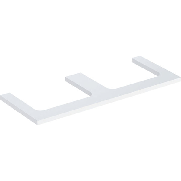 Geberit ONE washbasin plate, cut-out double, for countertop washbasin, 120x3x47cm, 505.345.00.