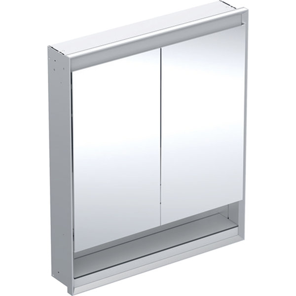 Geberit ONE mirror cabinet with ComfortLight, 2 doors, flush mounting, with niche, 75x90x15cm, 505.8...