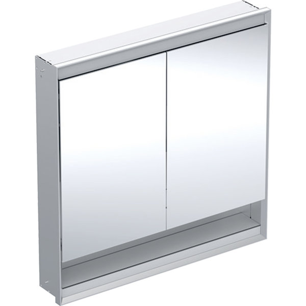 Geberit ONE mirror cabinet with ComfortLight, 2 doors, flush mounting, with niche, 90x90x15cm, 505.8...