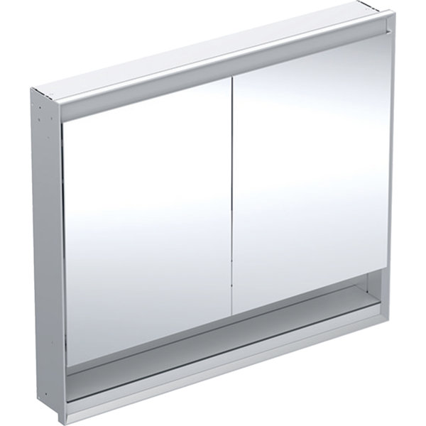 Geberit ONE mirror cabinet with ComfortLight, 2 doors, flush mounting, with niche, 105x90x15cm, 505....