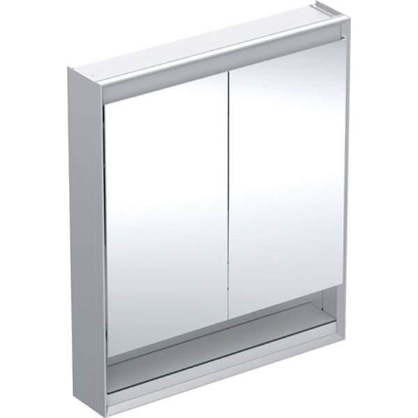 Geberit ONE mirror cabinet with ComfortLight, 2 doors, surface mounted, with niche, 75x90x15cm, 505....