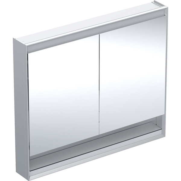 Geberit ONE mirror cabinet with ComfortLight, 2 doors, surface mounted, with niche, 105x90x15cm, 505...