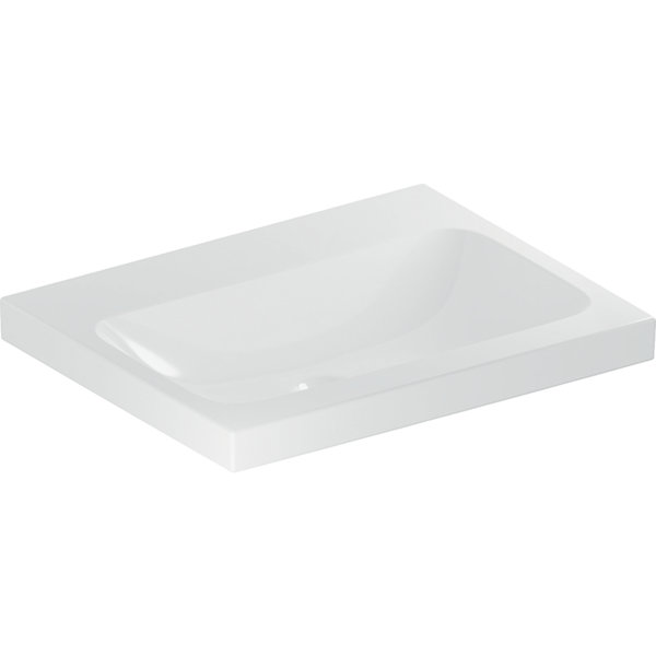 Geberit iCon Light washbasin, 60 cm x 48 cm, without tap hole, without overflow,501834