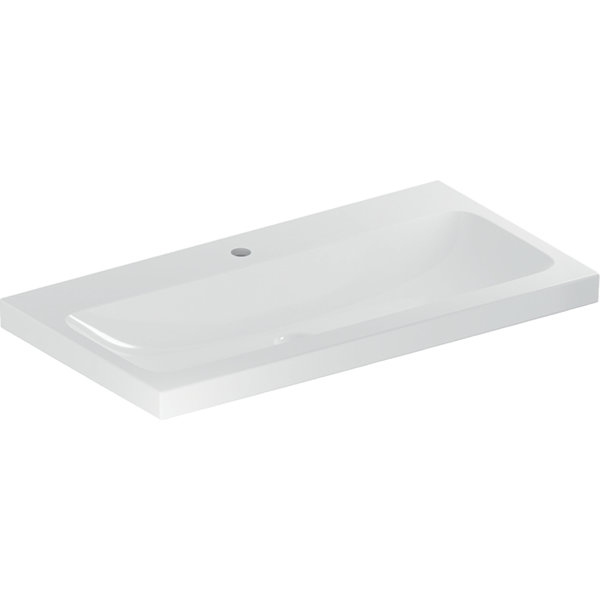 Geberit iCon Light washbasin, 90 cm x 48 cm, with tap hole, without overflow,501836