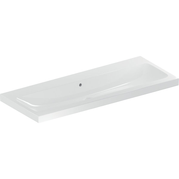 Geberit iCon Light washbasin, 120 cm x 48 cm, without tap hole, with overflow,501837