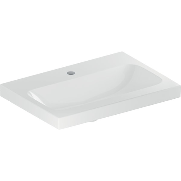 Geberit iCon Light washbasin, 60 cm x 42 cm, with tap hole, without overflow,501841