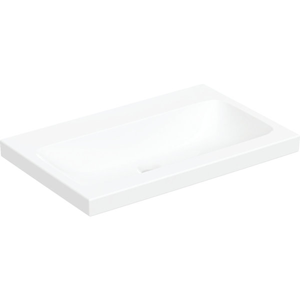 Geberit iCon Light countertop washbasin, 75 cm x 48 cm, without tap hole, without overflow,501848