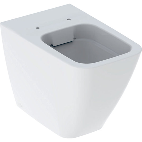 Geberit iCon Square pedestal WC low-flush, wall-mounted 211910, 6l, rimless, closed form