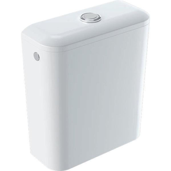 Geberit iCon Square ceramic AP cistern 6l 228950, including chrome-plated blind plug