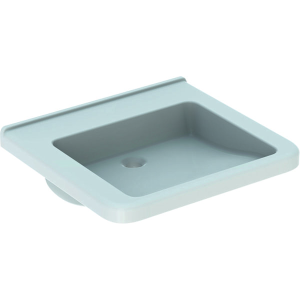 Geberit Renova Nr. 1 Comfort, washbasin, accessible by wheelchair,600x550 mm, without tap hole, without overflow, white, 128661