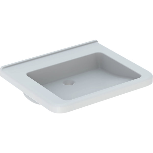 Geberit Renova Nr. 1 Comfort, washbasin, accessible by wheelchair,650x550 mm, without tap hole, with...