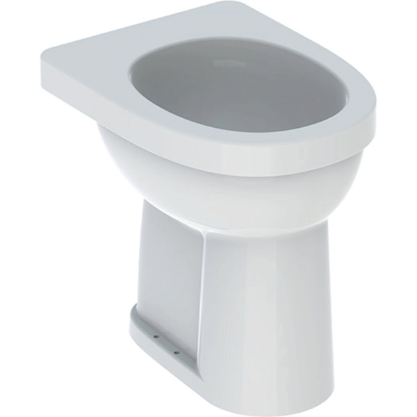 Geberit Renova Nr. 1 Comfort pedestal toilet, raised, barrier-free, 6 l, floor-standing, vertical ou...