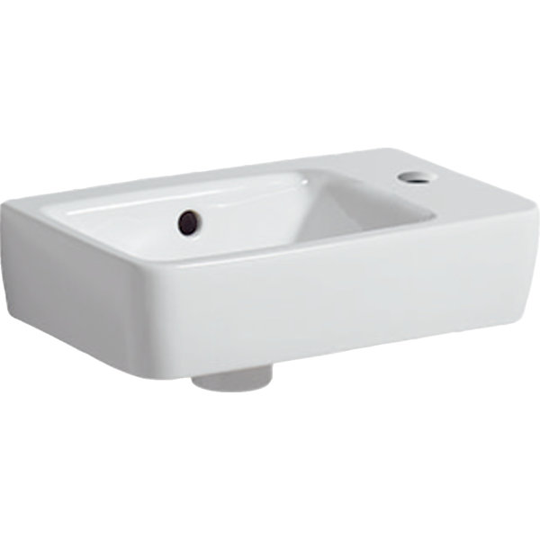 Geberit Renova Nr.1 Comprimo New hand wash basin, 40x25cm, 276140, with tap hole right