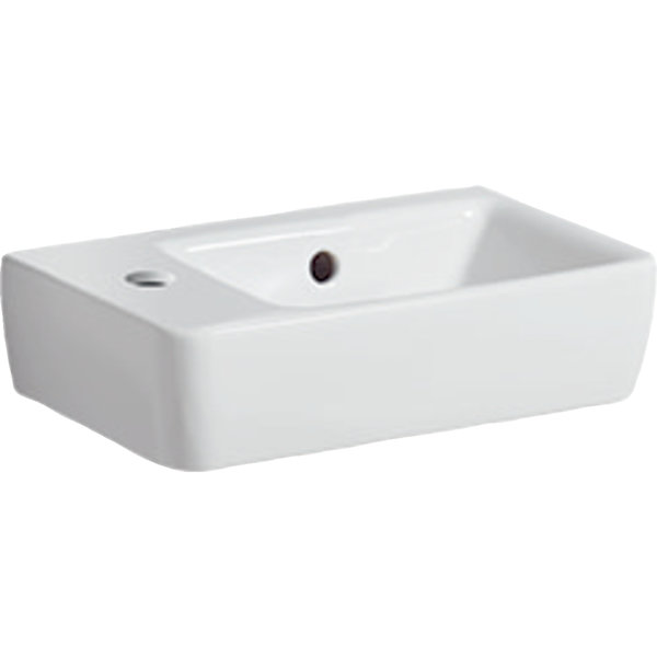 Geberit Renova Nr.1 Comprimo New hand wash basin, 40x25cm, 276240, with tap hole left