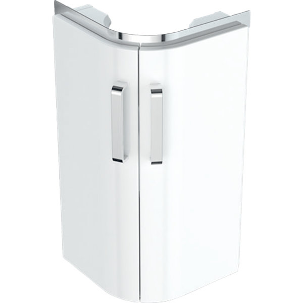 Geberit corner wash hand basin vanity unit Renova Nr. 1 Comprimo New 300x605x300mm White matt/White ...