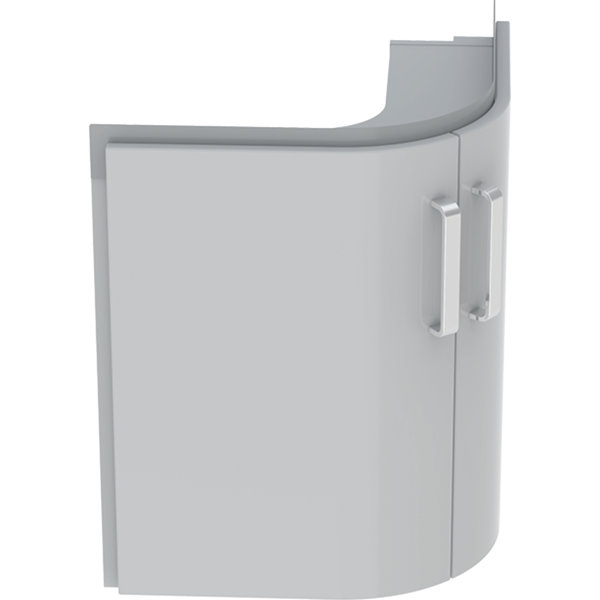 Geberit corner wash hand basin vanity unit Renova Nr. 1 Comprimo New 482x605x482mm Light gray matt /...