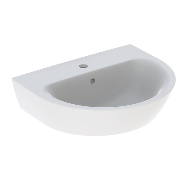 Geberit Renova washbasin, 1 tap hole, with overflow, width: 55cm