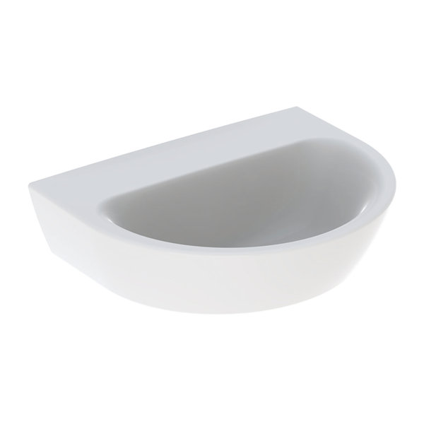 Geberit Renova hand wash basin, without tap hole, without overflow, width: 45cm