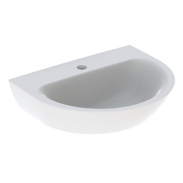 Geberit Renova hand wash basin, 1 tap hole, without overflow, width: 50cm