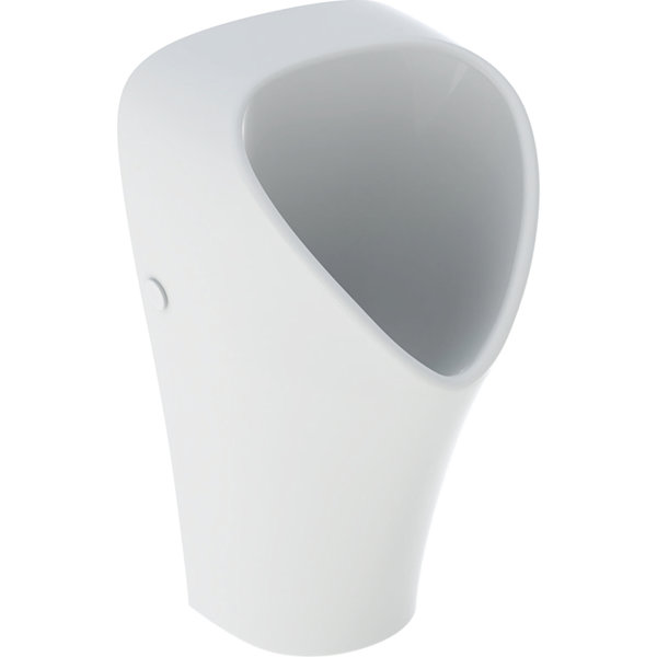 Geberit urinal Narva, without inlet, outlet to rear, rimfree, waterless, white/ KeraTect