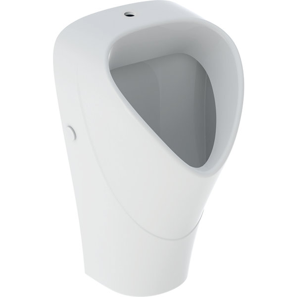 Geberit Renova urinal trigonal, inlet from above, outlet to the rear