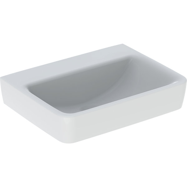 Geberit Renova Plan, handwash basin, 50x38 cm, without tap hole, without overflow, 501631