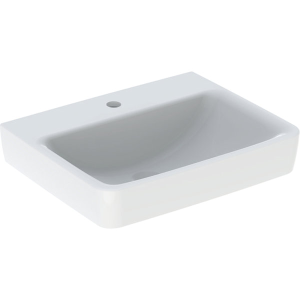 Geberit Renova Plan, washbasin, 55x44 cm, 1 tap hole, without overflow, 501633