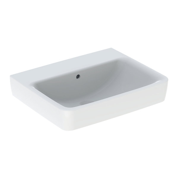 Geberit Renova Plan, washbasin, 55x44 cm, without tap hole, with overflow, 501634