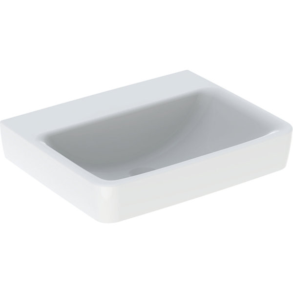 Geberit Renova Plan, washbasin, 55x44 cm, without tap hole, without overflow, 501635