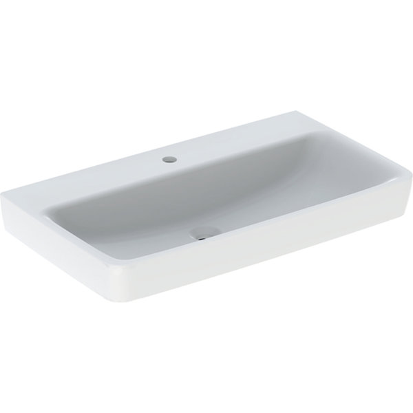 Geberit Renova Plan, washbasin, 85x48 cm, 1 tap hole, without overflow, 501699