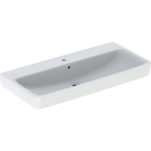 Geberit Renova Plan, washbasin, 100x48 cm, 1 tap hole, with overflow, 501706