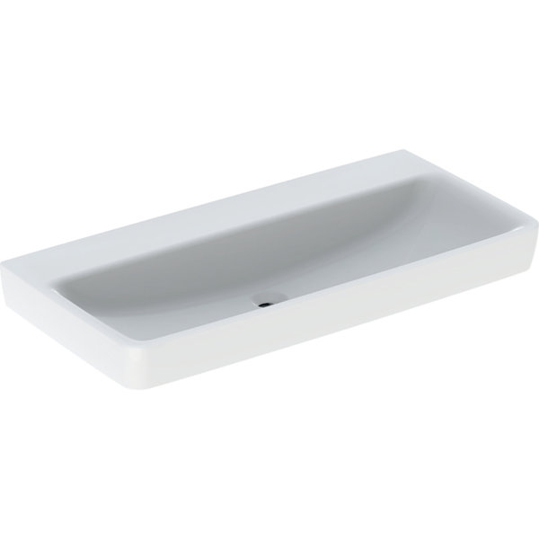 Geberit Renova Plan, washbasin, 100x48 cm, without tap hole, without overflow, 501709