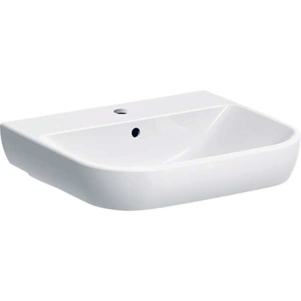 Geberit Smyle washbasin 500227, 55x48cm, with tap hole and overflow