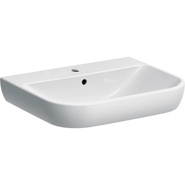 Geberit Smyle washbasin 500228, 60x48cm, with tap hole and overflow