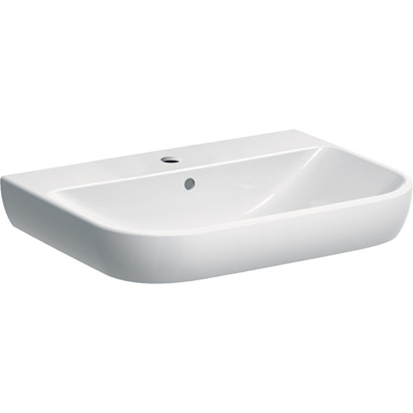 Geberit Smyle washbasin 500230, 65x48cm, with tap hole and overflow