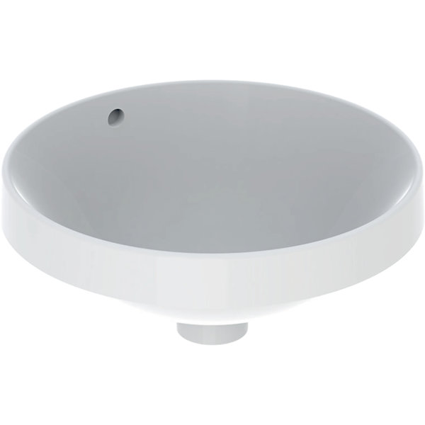 Geberit VariForm built-in washbasin round, 400mm, without tap hole, with overflow